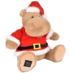 Hippo Père Noël Beige Sable 38 cm