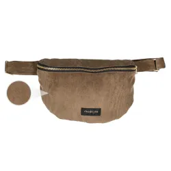 Custine Le Sac Banane Velours Côtelé Marron Glacé