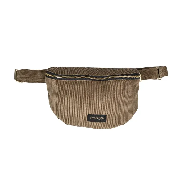 Custine Le Sac Banane Velours Côtelé Marron Glacé