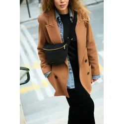 Custine Le Sac Banane Velours Côtelé Noir