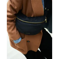 Custine Le Sac Banane Velours Côtelé Noir