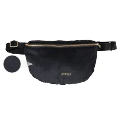 Custine Le Sac Banane Velours Côtelé Noir