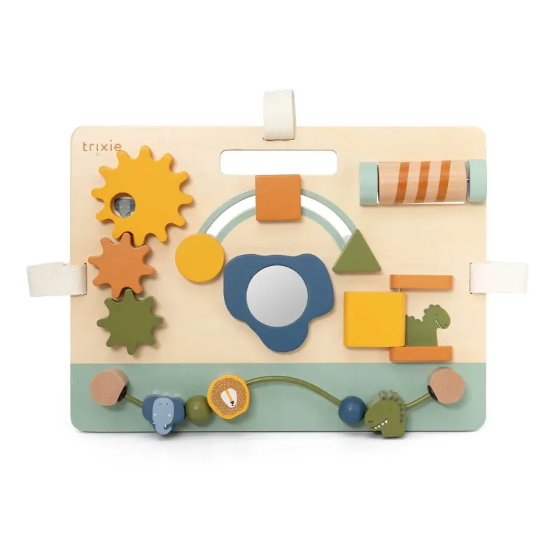 Panneau d'activité en bois Mrs Eléphant