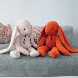 Lapin Méloé 70 cm Beige