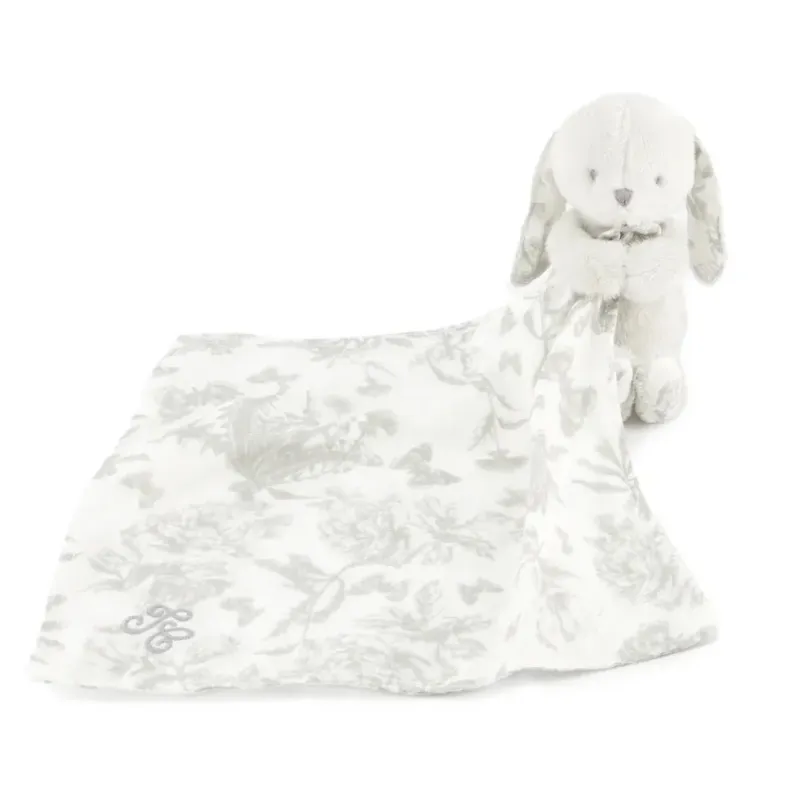 Doudou Augustin Le Lapin Toile de Jouy Gris