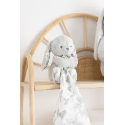 Doudou Augustin Le Lapin Toile de Jouy Gris