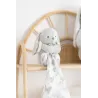 Doudou Augustin Le Lapin Toile de Jouy Gris