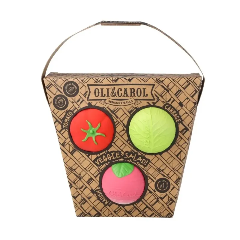 Set de 3 Balles Sensorielles pour bébés - Veggie Salad