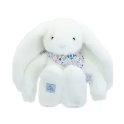 Lapin Fleurette Blanc 35 cm