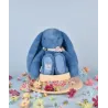 Lapin Fleurette Bleu 25 cm