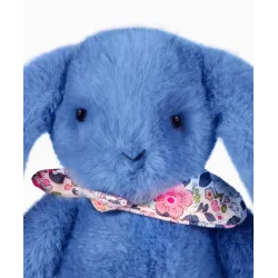 Lapin Fleurette Bleu 25 cm