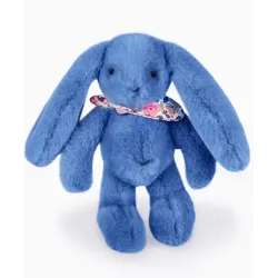 Lapin Fleurette Bleu 25 cm
