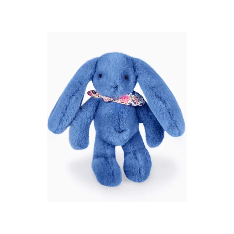 Lapin Fleurette Bleu 25 cm