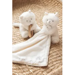 Doudou Odilon le chaton Ecru