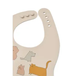 Lot de 2 Bavoirs en Silicone Ember Cats and Dogs