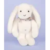 Lapin Fleurette Blanc 25 cm