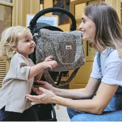 Sac à langer Middle - Léopard Beige