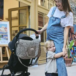 Sac à langer Middle - Léopard Beige