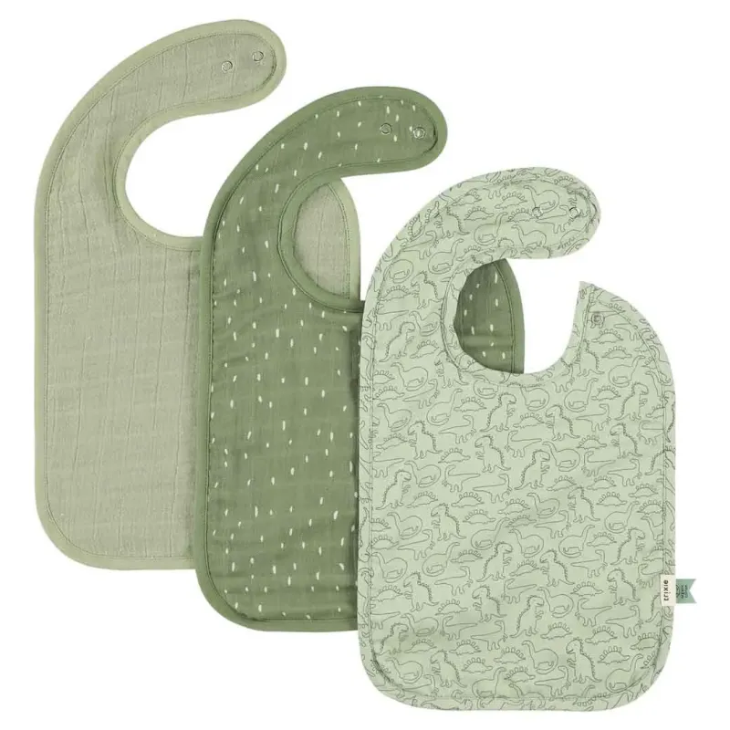 Lot de 3 Bavoirs - Daring Dino