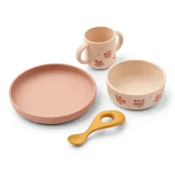 Set repas en Silicone Vivi Butterfly Apple Blossom