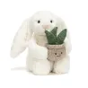 Cream Bunny with Plant