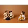 Attache Sucette Gaze de coton Léopard Beige