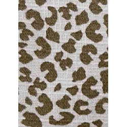 Attache Sucette Gaze de coton Léopard Beige