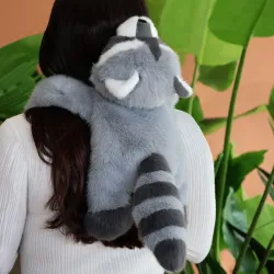 Peluche Lestée Podcoll - Raton Laveur - 50 cm