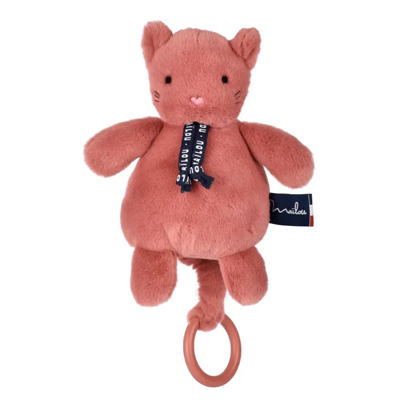 Peluche Musicale Chat Dorlotin Bois de rose