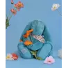 Lapin Fleurette Turquoise 50 cm