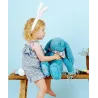 Lapin Fleurette Turquoise 50 cm