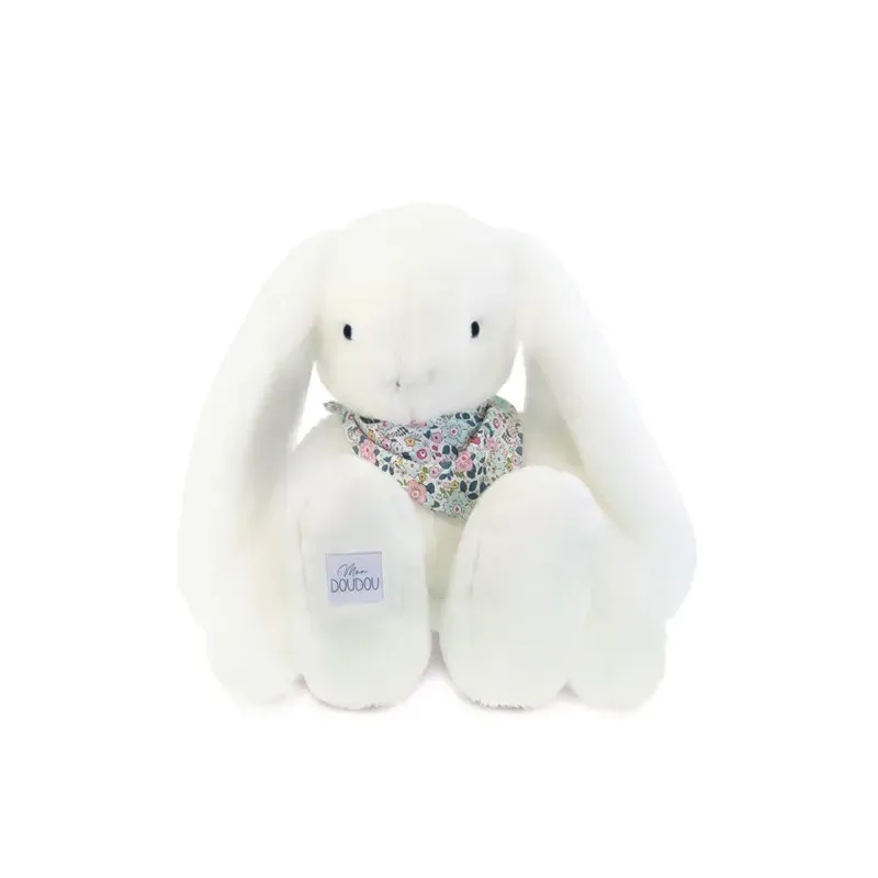 Lapin Fleurette Blanc 50 cm