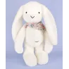 Lapin Fleurette Blanc 50 cm