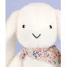 Lapin Fleurette Blanc 50 cm