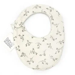Bavoir Naissance Gaze de coton Olive Bloom