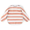 Bavoir à manches, Stripes Papaya  (6 - 18 mois)