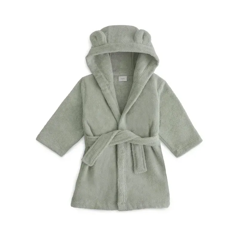 Peignoir enfant à capuche Moss
