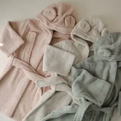 Peignoir enfant à capuche Blush