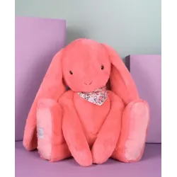 Lapin Fleurette Corail 70 cm