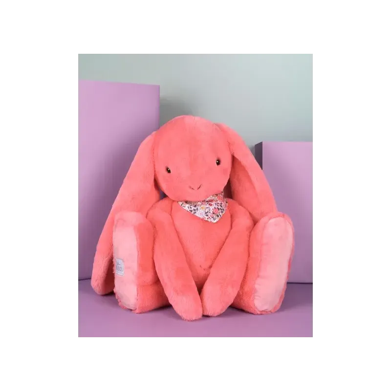 Lapin Fleurette Corail 70 cm
