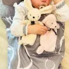 Doudou Ours Rose Poudre Dorlotin