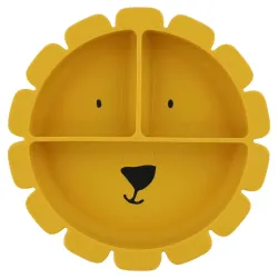 Assiette silicone compartimentée à ventouse Mr Lion