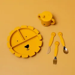 Assiette silicone compartimentée à ventouse Mr Lion