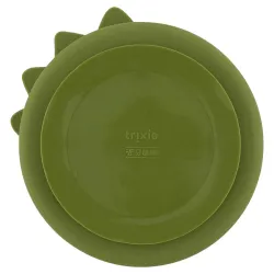 Assiette silicone compartimentée à ventouse Mr Dino