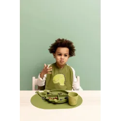 Assiette silicone compartimentée à ventouse Mr Dino