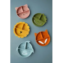 Assiette silicone compartimentée à ventouse Mr Renard