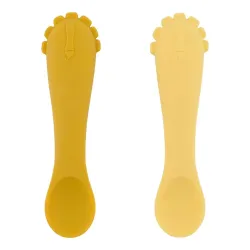 Lot de 2 cuillères en silicone (1er âge) Mr Lion