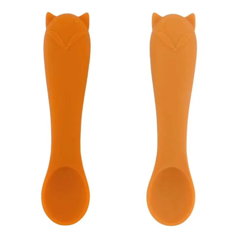 Lot de 2 cuillères en silicone (1er âge) Mr Renard
