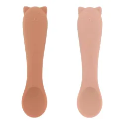 Lot de 2 cuillères en silicone (1er âge) Mrs Chat