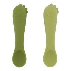 Lot de 2 cuillères en silicone (1er âge) Mr Dino
